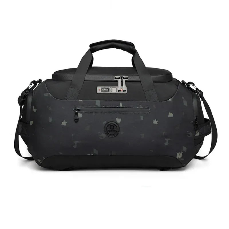 ozuko hommes voyage sacs polochon grande capacité sacs à main de sport avec sac à chaussures poche humide multifonction court voyage sacs à dos imperméables