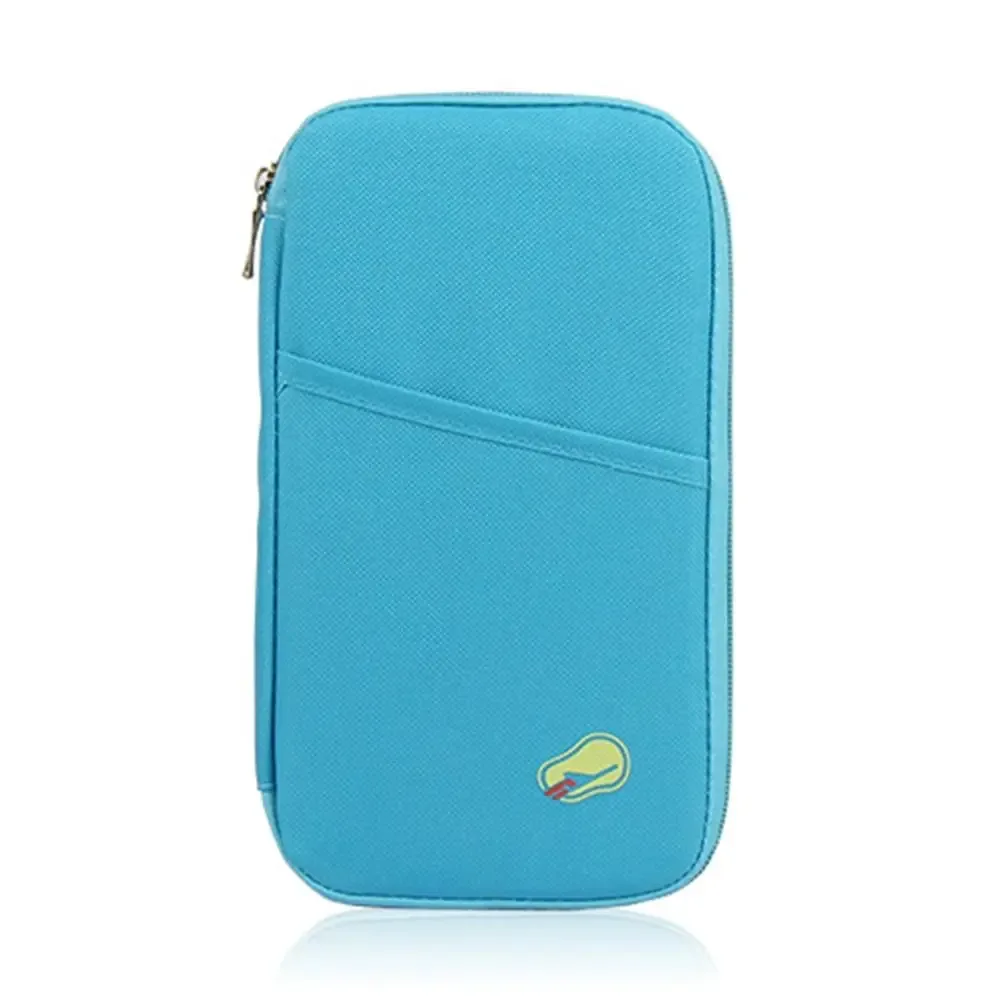 sac portefeuille de voyage à fermeture éclair, organisateur de passeport, porte-documents, porte-billets