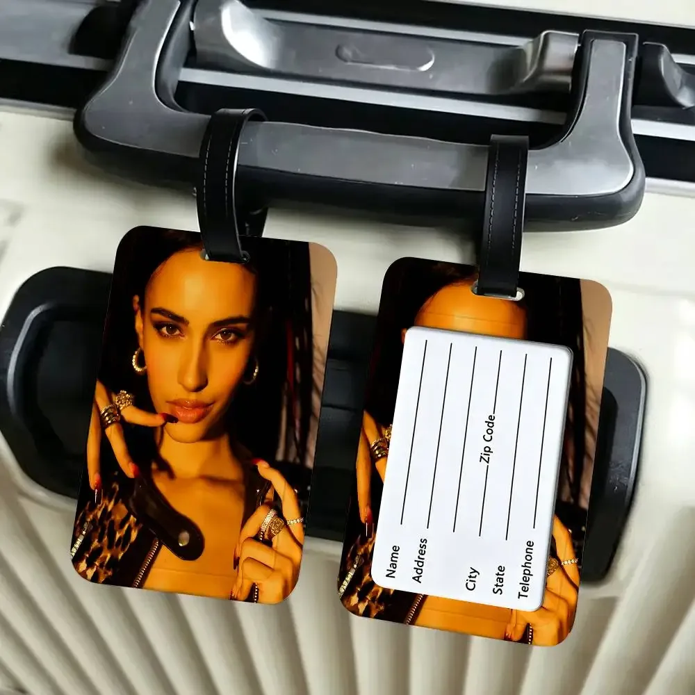 étiquette d'identification de bagage en pvc classique kylie cantrall, porte-carte anti-perte, étiquette nominative pour valise de voyage