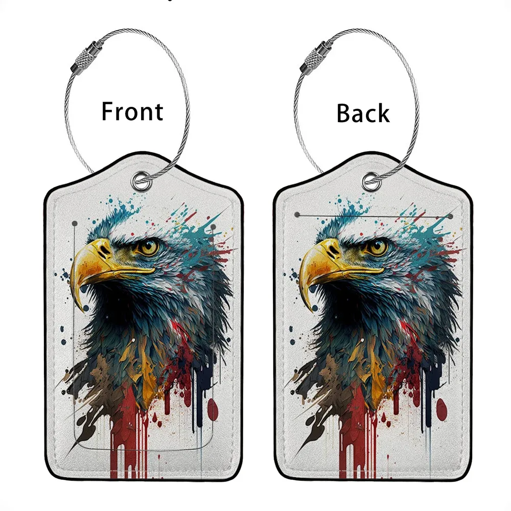 offre spéciale animaux mignons en cuir étiquette de bagage d'affaires étiquette d'adresse de valise étiquette de valise d'embarquement étiquette nom id adresse clip