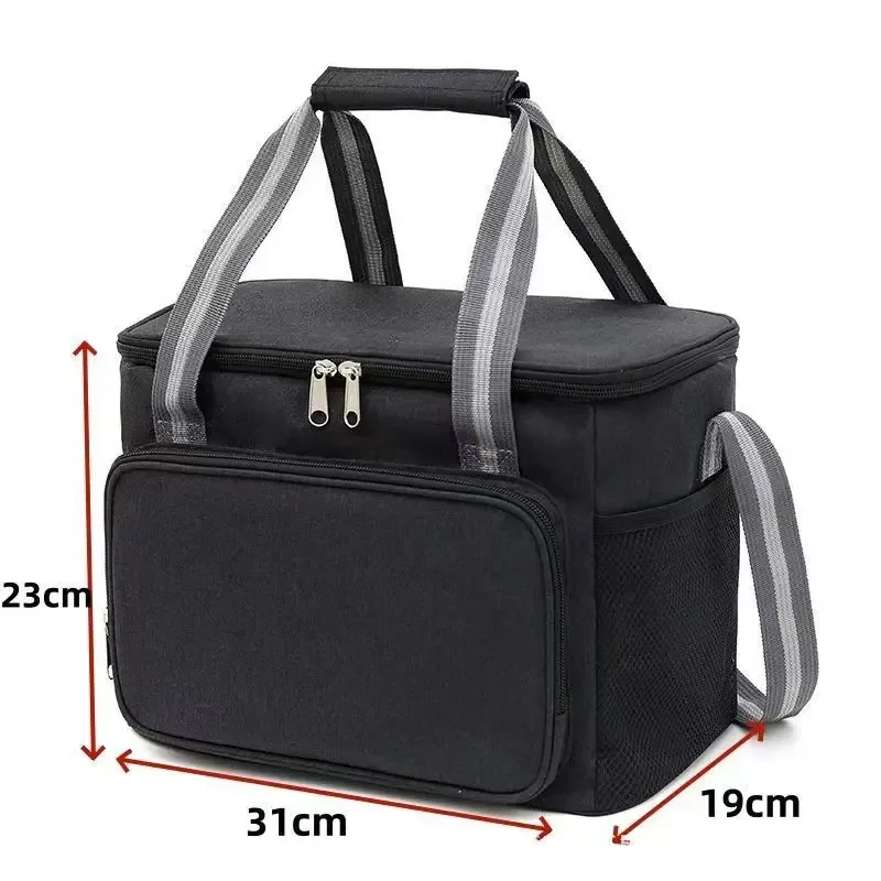 sac isotherme grande capacité pour pique-nique en extérieur, sac fourre-tout thermique portable à bandoulière, robuste