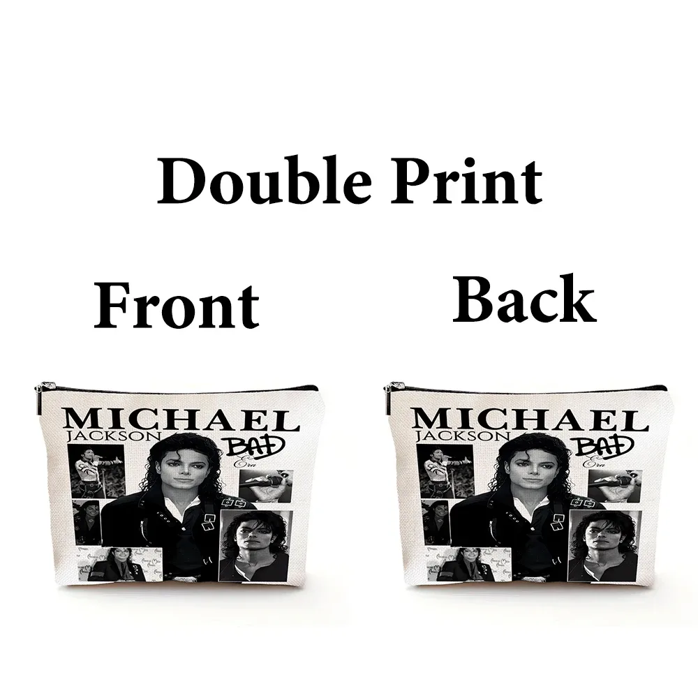sac à cosmétiques michael jackson, sacs de maquillage double imprimé super star, sac à main de mariage pour femmes, organisateur de voyage pour dames, portefeuille pour enfant