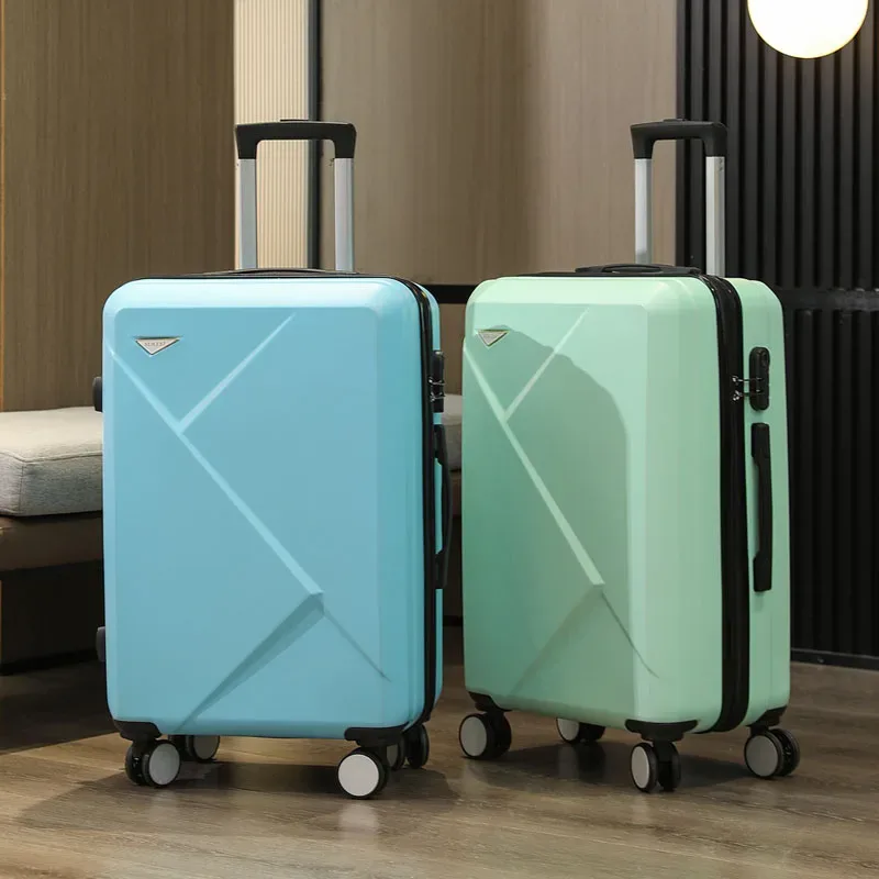 valise à bagages à main irrégulière z 20/24/28 pouces, roues rotatives en abs avec serrure à combinaison, bagage léger