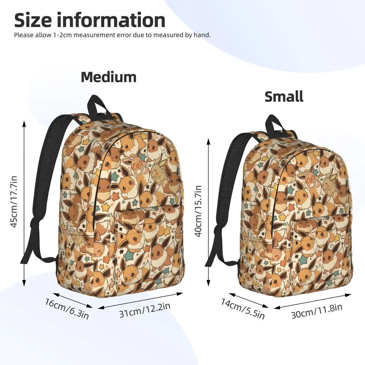 sac à dos pokemon eeveelution mochilas, sac à dos rétro lavable pour lycée, à la mode