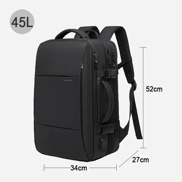 bange voyage sac à dos hommes affaires sac à dos école extensible usb sac grande capacité 17.3 ordinateur portable étanche mode sac à dos