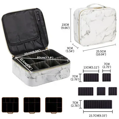 trousse de maquillage étanche, boîte professionnelle, sac à cosmétiques portable pour femmes, pour voyage, sac de rangement de maquillage
