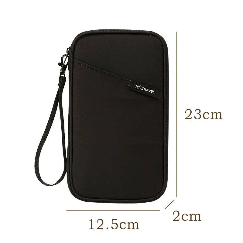 sac de rangement de portefeuille de porte-passeport bloquant rfid familial-organisateur de documents de voyage avec étui pour cartes de crédit sac de voyage essentiel