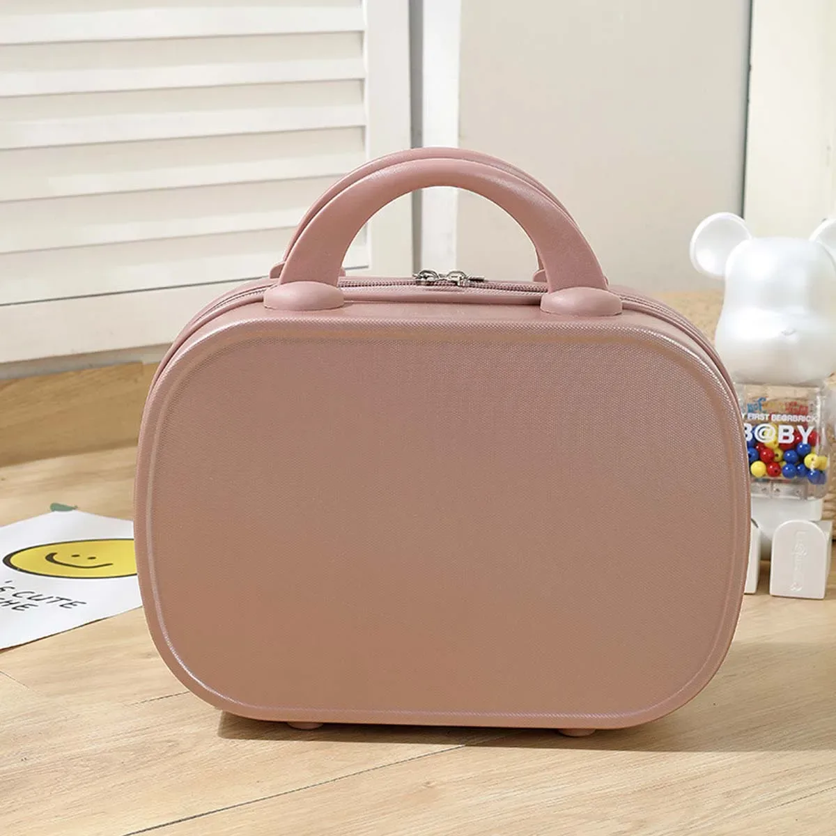 bagage à main contrasté de couleur, petite trousse de maquillage pour femmes, pratique, étui de mot de passe de voyage de 14 pouces, mini sac de rangement léger