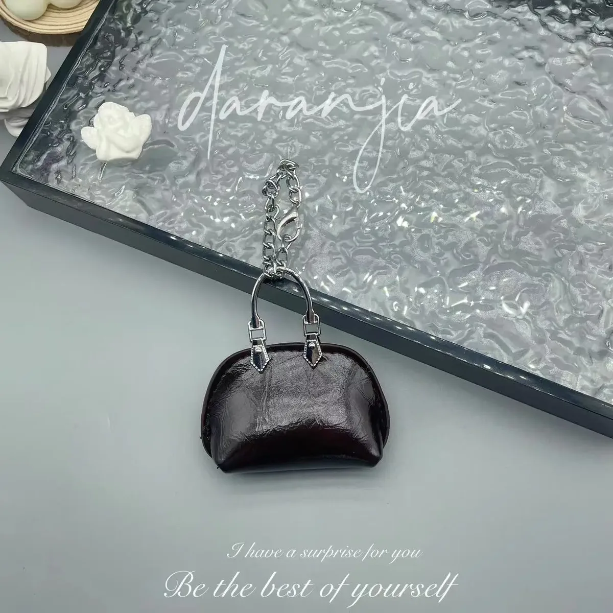 mini petit sac exquis sac pendentif chaîne coquille sac porte-clés sac à bandoulière décoration cadeau créatif bricolage femmes sac accessoire