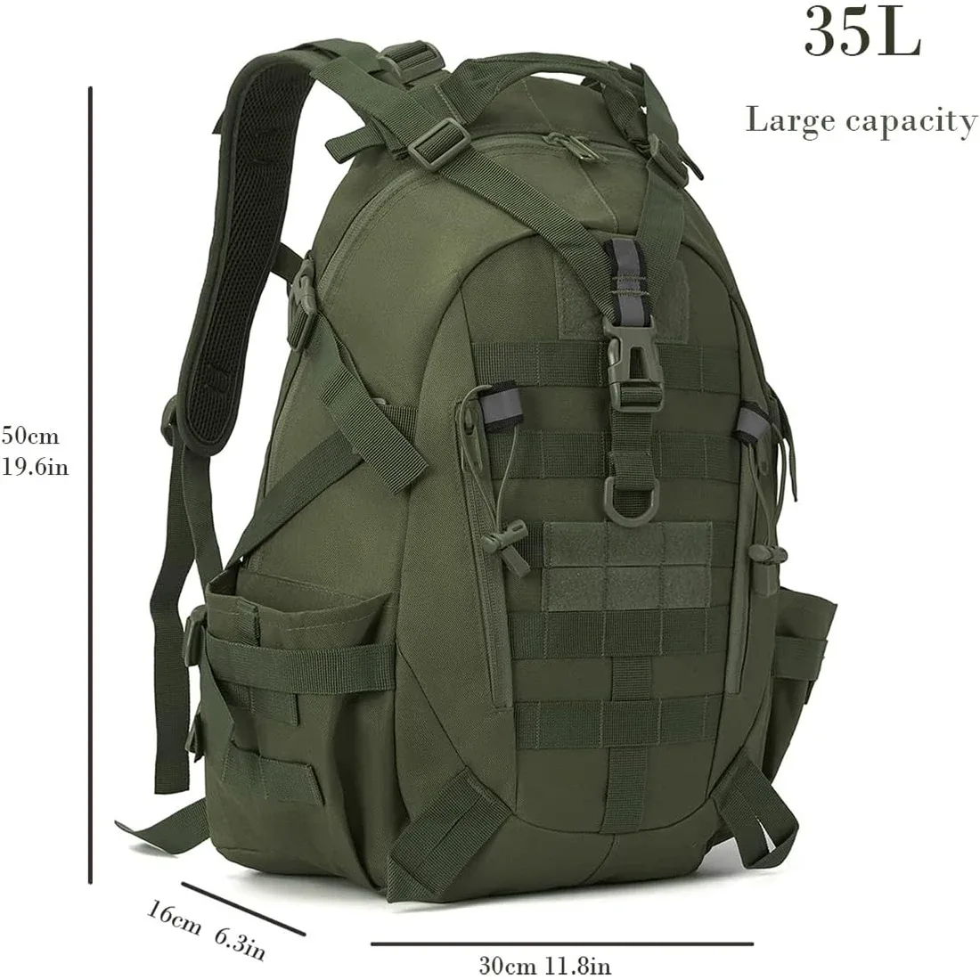 40l sac à dos tactique pour hommes camping randonnée sacs à dos réfléchissant sacs de voyage en plein air survie molle escalade sac à dos