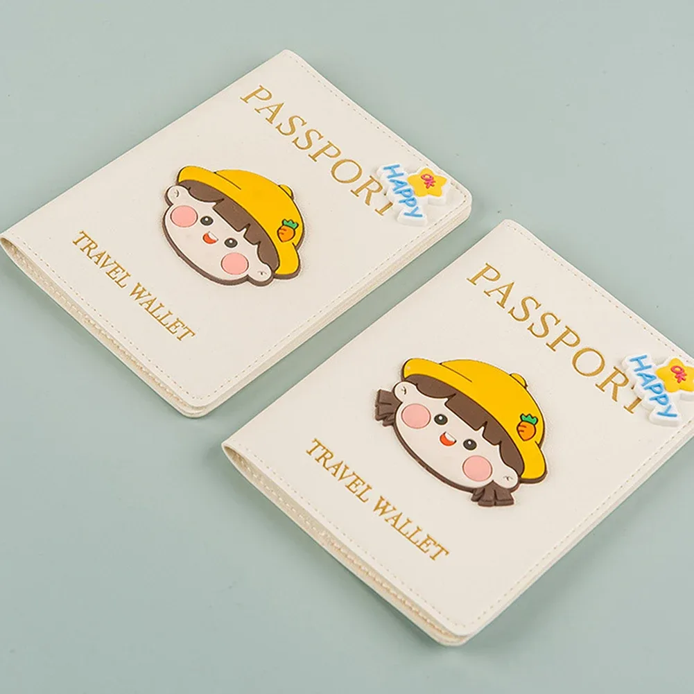 Housse de protection pour passeport en cuir PU, porte-documents de voyage à la mode, couverture de passeport sur le thème du dessin animé, organisateur de documents polyvalent