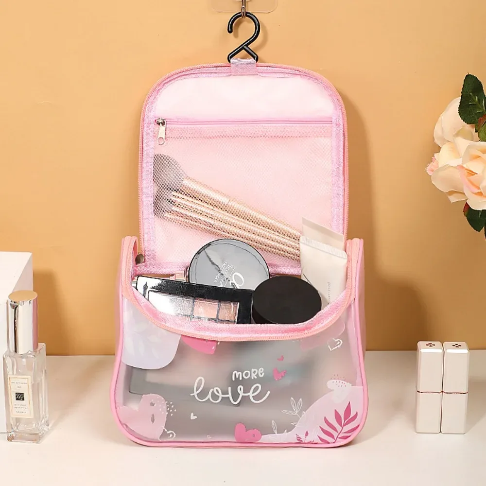 nouvelle mode crochet sac cosmétique grand voyage trousse de toilette transparent étanche organisant cosmétiques