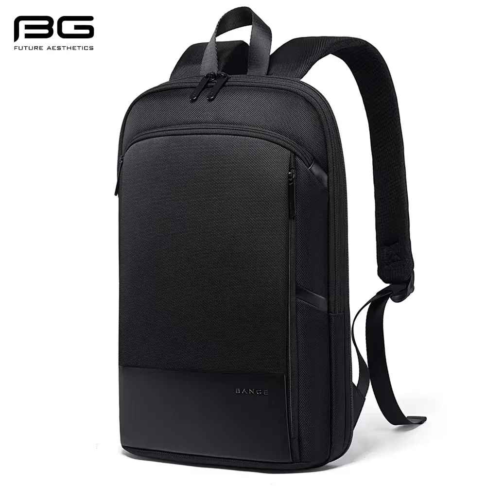 BANGE mince hommes d'affaires extensible étanche 15.6 "sac à dos pour ordinateur portable mode mâle voyage léger évolutif sacs à bandoulière pour hommes