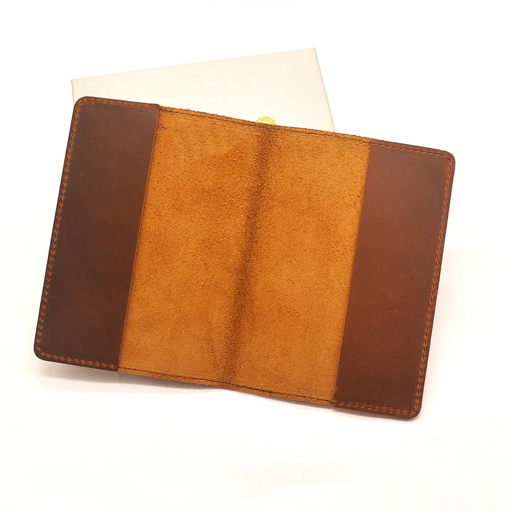 couverture de passeport unisexe en cuir véritable, porte-passeport portugais rétro vache, étui de protection, portefeuille de voyage