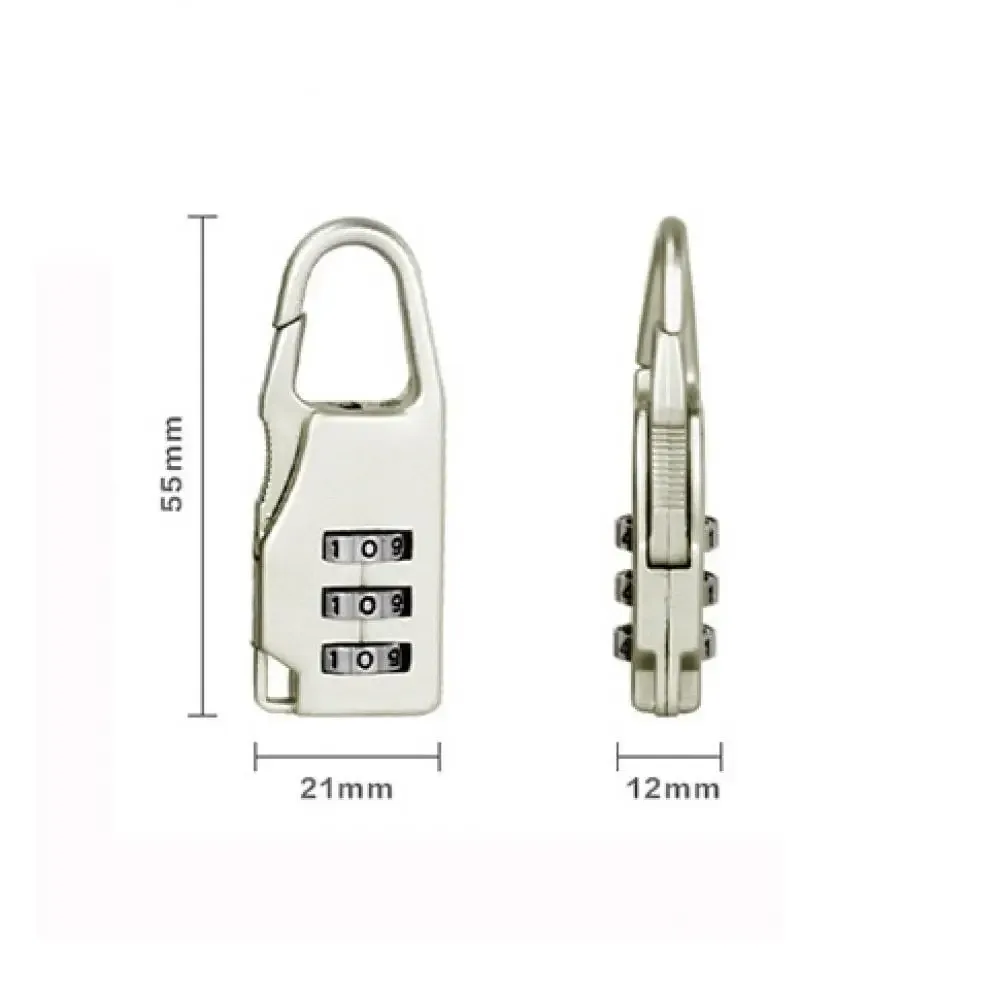 mini cadenas à bagages pour sac à dos, bloc sécurisé, serrure de valise, 3-251