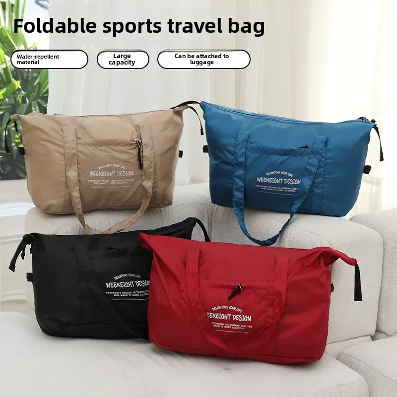 sac de voyage de camping en plein air sac à main léger pliable à bandoulière unique sac de rangement de grande capacité pour les voyages d'affaires et le tapis...