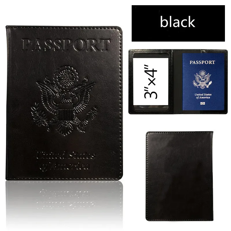 couverture de porte-passeport, portefeuille essentiel de voyage, blocage rfid, étui pour cartes en cuir, indispensable pour voyage international, accessoire de voyage