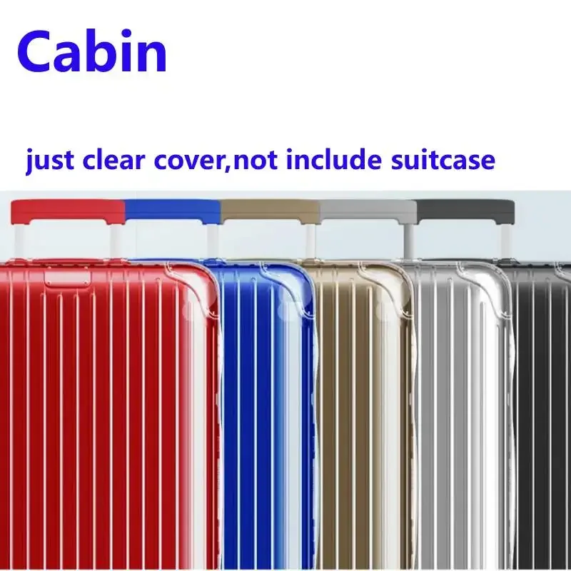 housse transparente pour rimowa essential avec fermeture éclair, protection de valise de haute qualité, housses de bagages personnalisées pour 20 "22" 26 "28" 30 "33"