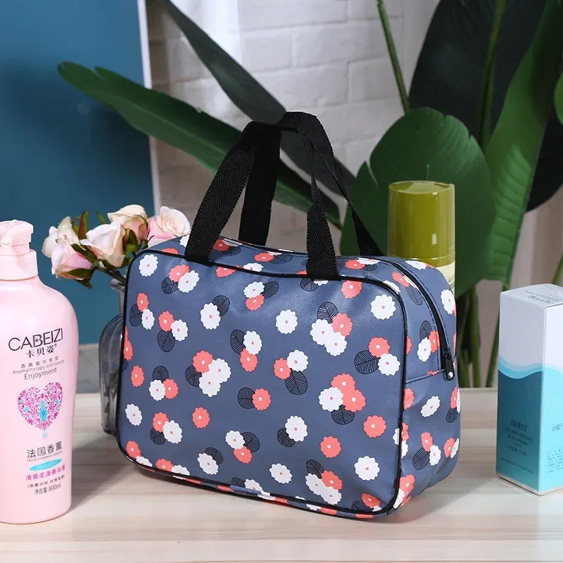 trousse de toilette de voyage pour filles, trousse de maquillage à fermeture éclair, organisateur de mode imprimé floral, fourre-tout pour femmes, grand sac à cosmétiques, nouvelle collection