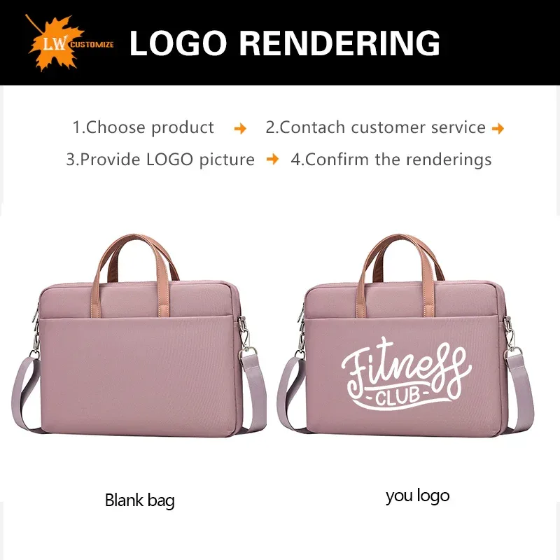 sac pour ordinateur portable personnalisé avec logo, sac à bandoulière simple pour ordinateur portable de 14 pouces, sac bandoulière pour ordinateur portable de 16 pouces imprimé avec nom et motif