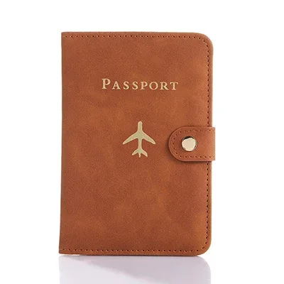 porte-passeport en cuir étanche avec blocage rfid, portefeuille de carte de crédit de voyage, livre de passeport pour femmes et hommes, couverture de passeport à boucle