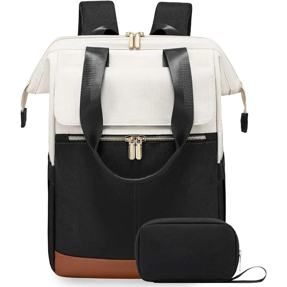 sac à dos pour ordinateur portable de 15,6 pouces pour femmes avec port usb, sacs à bandoulière tendance, sac à main, sac à dos de voyage imperméable avec sac organisateur