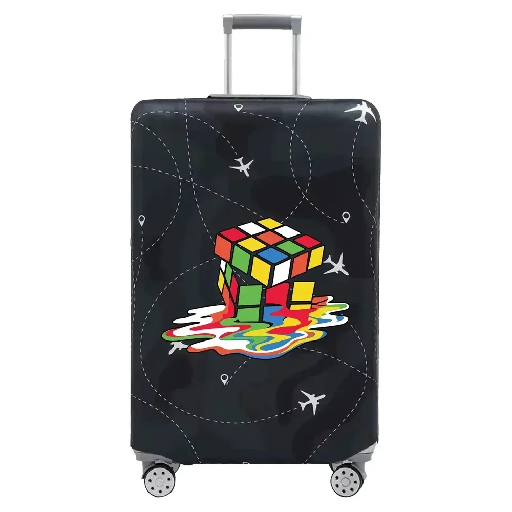 housse de protection pour bagages, housse de protection extensible anti-poussière pour bagages de 18 à 32 pouces, accessoires de voyage, série à motifs 3d