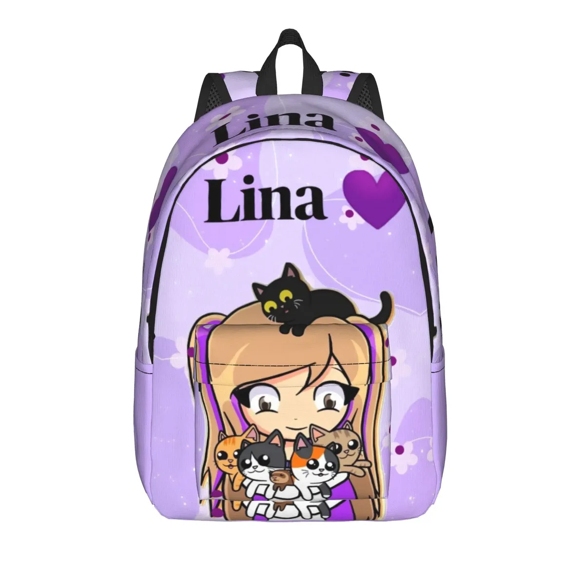 sac à dos orange hug star art lyna vallejos, sacs à dos de randonnée unisexes en polyester, grands sacs d'école décontractés