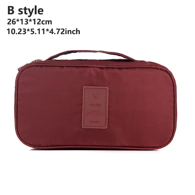 sac de rangement portable multi-couches pour lingerie de voyage pour femmes, organiseur de sous-vêtements, pochette étanche compartimentée pour chaussettes et soutiens-gorge, étui de voyage