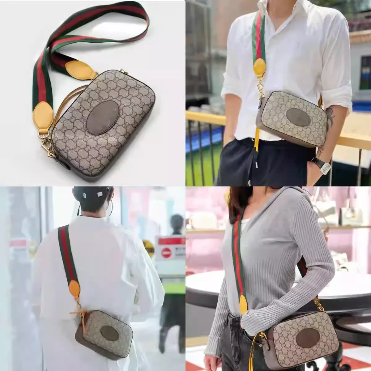sangle de sac en nylon tressé pour femmes, sangles en cuir pour sac à bandoulière ophidia, ceintures réglables, sangles de sac à main