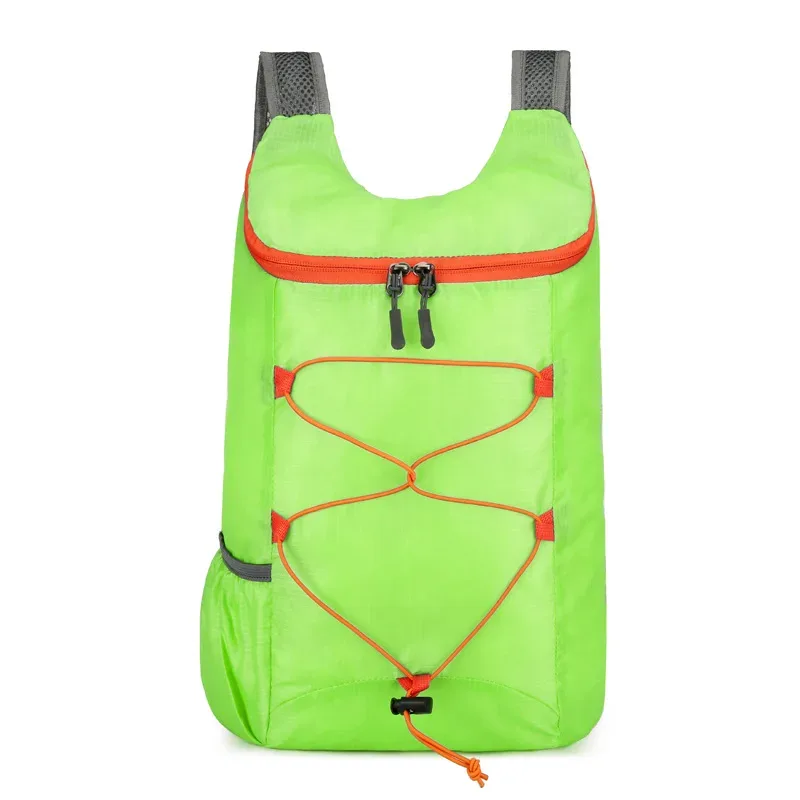 sac de sport en nylon imperméable léger haute densité, sac à dos pliant extérieur multifonctionnel adapté au camping et à la randonnée