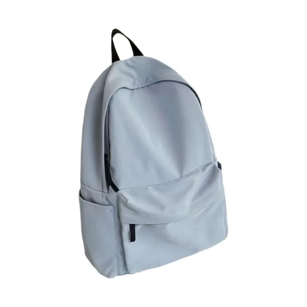 sac à dos d'étudiant de grande capacité, en nylon, couleur unie, sac d'école, bretelles réglables, sac de voyage décontracté, activités de plein air