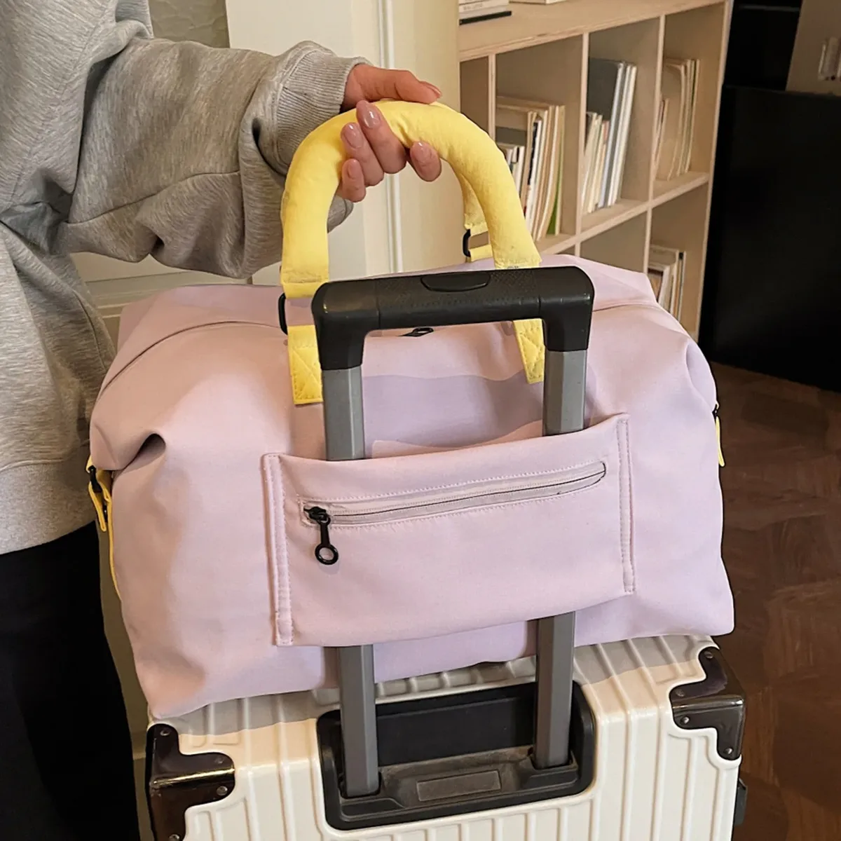 sac de sport en toile personnalisé avec logo, sac à bandoulière pour femme, sac de yoga, sac de voyage, nom personnalisé imprimé