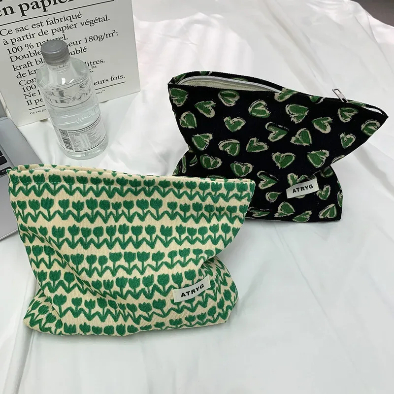 sac à cosmétiques floral 1 pièce, organisateur de maquillage de voyage de grande capacité avec motif de feuilles exotiques, cadeau pliable pour festival d'anniversaire