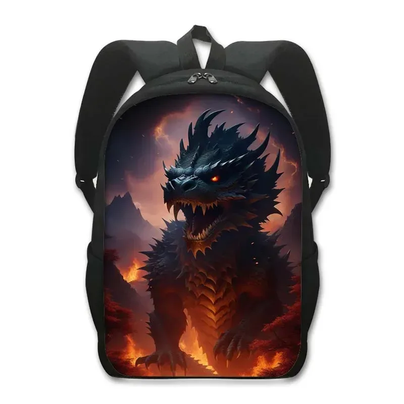 sac à dos dragon de dessin animé pour étudiants, sac à dos fantaisie avec imprimé dragon magique, sac à dos pour ordinateur portable pour femmes et hommes, sac à dos de voyage en plein air