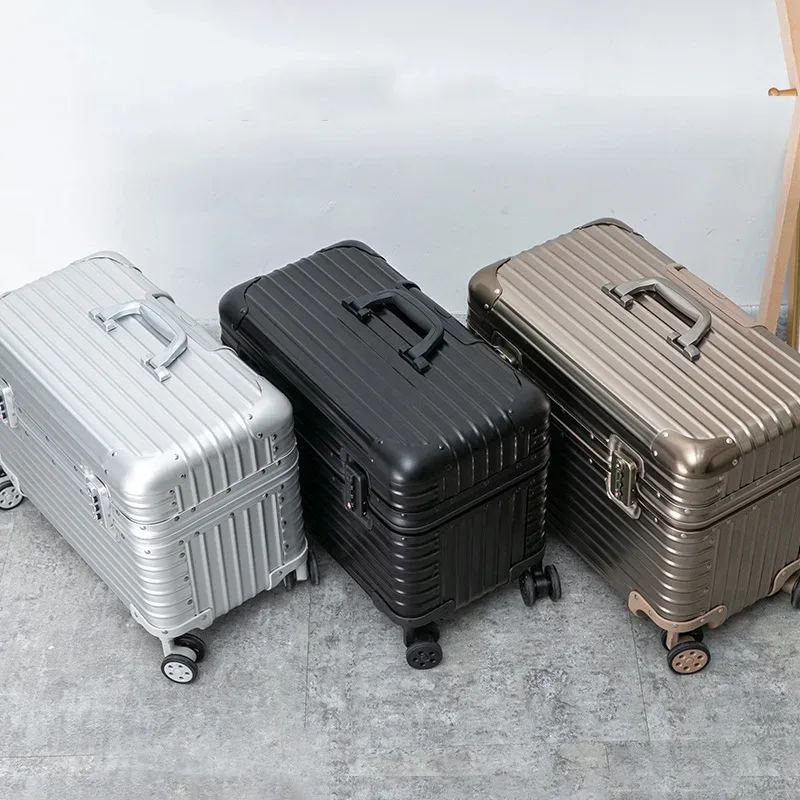valise pour appareil photo tout en alliage d'aluminium et de magnésium, bagage à roulettes, valises de voyage 
