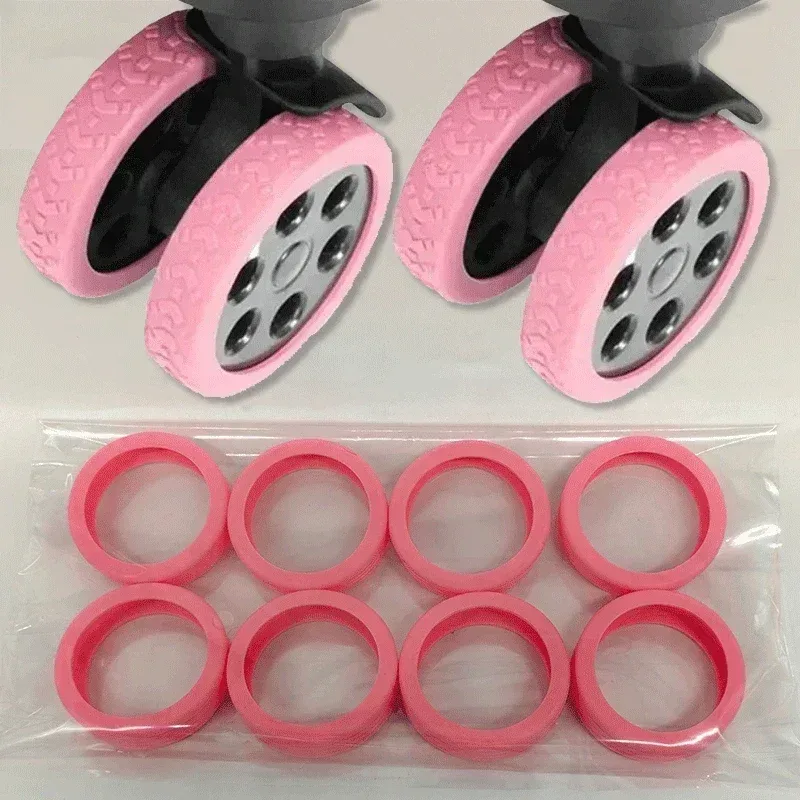 protège-roues de bagages en silicone, couvre-roulettes anti-bruit, accessoires de valise de voyage