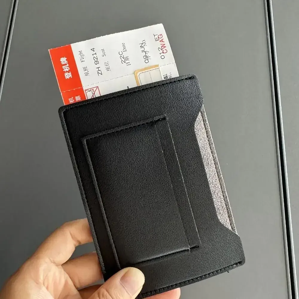 couverture de passeport multicolore, porte-carte étanche en pu, sac de rangement de certificats multi-fentes de grande capacité, portefeuille d'affaires de voyage