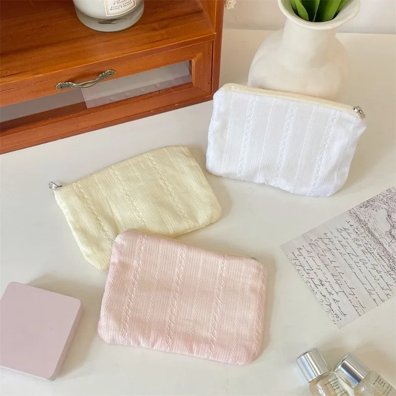 petit sac de maquillage cosmétique, mini sacs de rangement de serviettes hygiéniques rayées pour femmes, étui de maquillage pour rouge à lèvres, sac à main, pochette pour pièces de monnaie