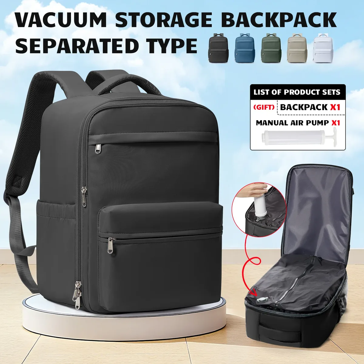 nouveau sac à dos à compression sous vide avion ryanair 40x30x20 sac de voyage en avion sac de cabine wizzair bagage à main sacs pour ordinateur portable