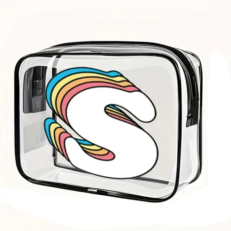 bouquet a-z sac de rangement de voyage sacs à cosmétiques étuis transparents imperméables en pvc sac de lavage en plastique à fermeture éclair de grande capacité portable