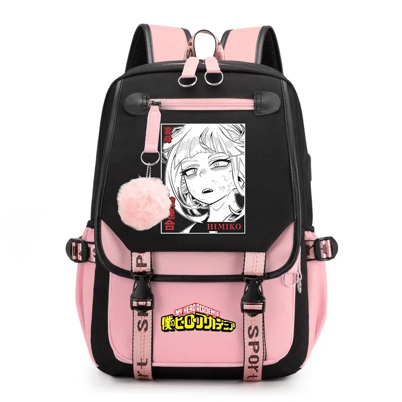 Sac à dos d'étudiant imprimé My Hero Academia, léger et décontracté, pour filles, pour l'école et les voyages