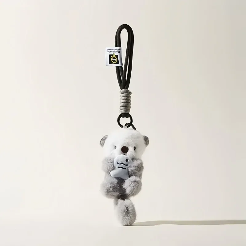    sac à dos en peluche super mignon, loutre de mer, pendentif à breloque, voyage quotidien avec accessoires de mode pour sac