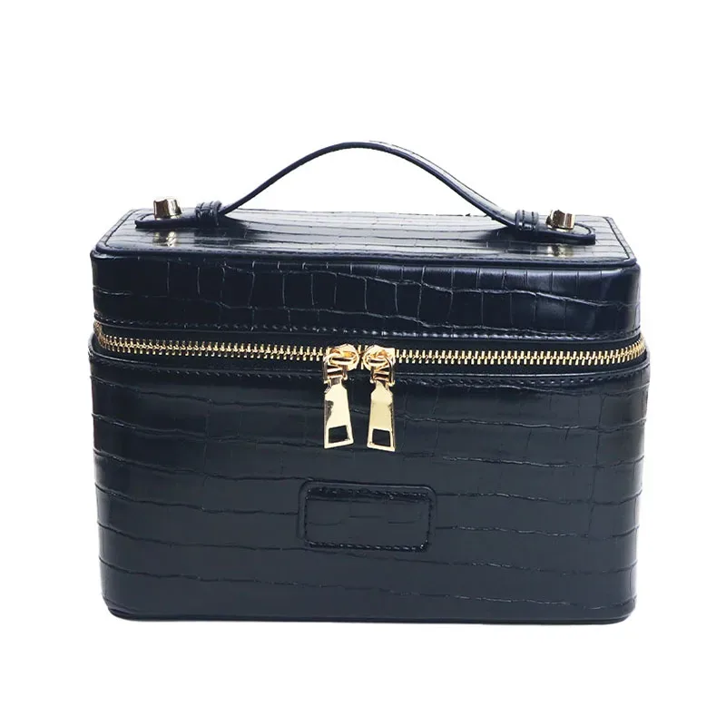 trousse de toilette de voyage personnalisable à motif d'autruche, organisateur de maquillage portable suspendu, trousse de toilette pour femmes