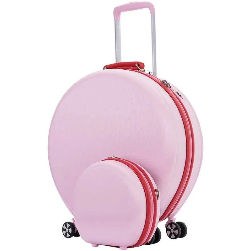 2025 nouvelle valise femme 18 pouces étui de maquillage à main bagage rond roue universelle valise ensemble petit sac de voyage 18 pouces