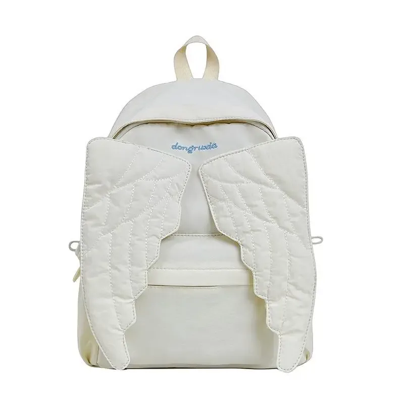 sac à dos mignon avec ailes d'ange, sac matelassé de grande capacité, sac à dos décontracté et mignon pour adolescentes, femmes, école, voyage, usage quotidien