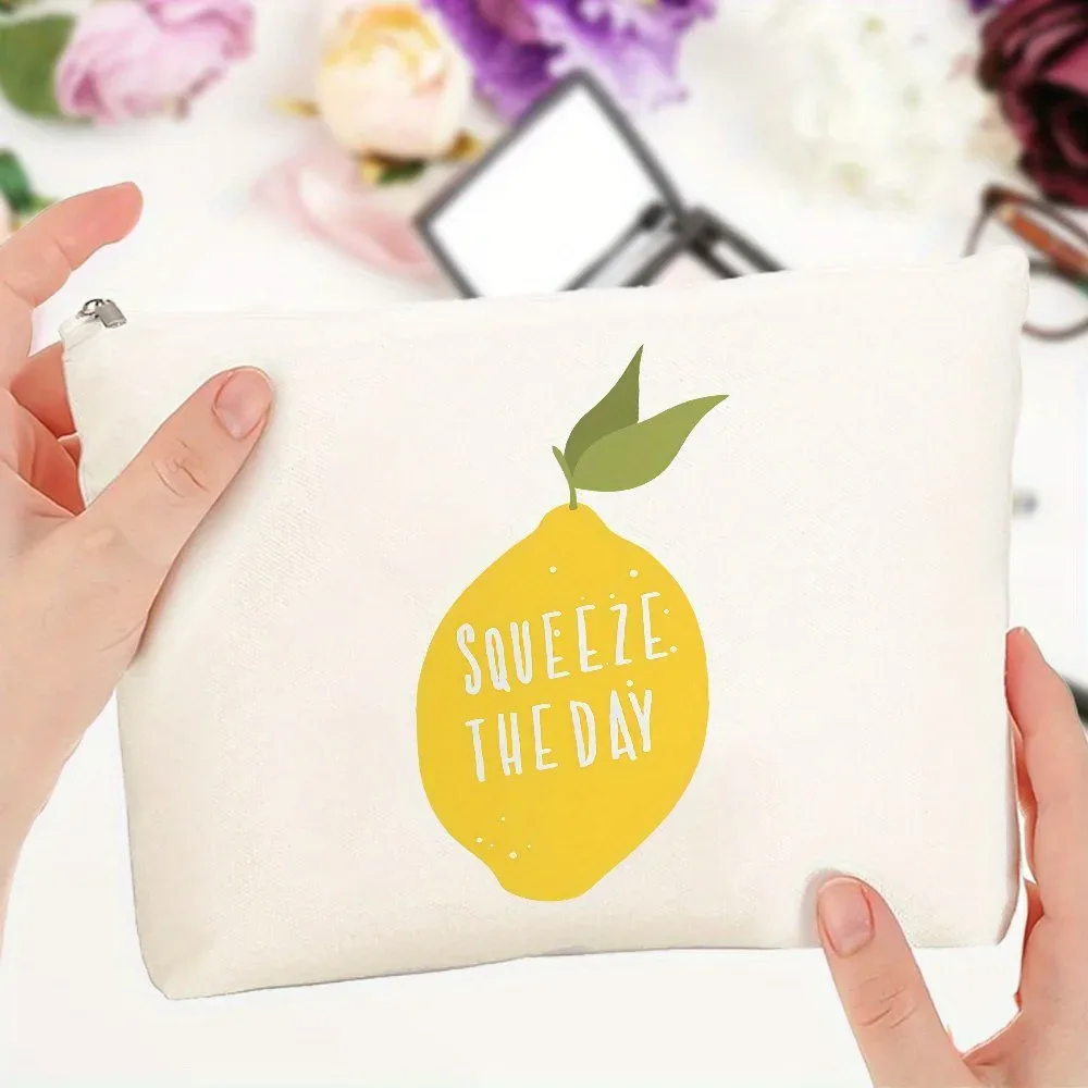 la dolce vita amalfi coast italia pochette à fermeture éclair avec imprimé citron italien, trousse à cosmétiques pour femme, organiseur de toilette pour la plage et les voyages