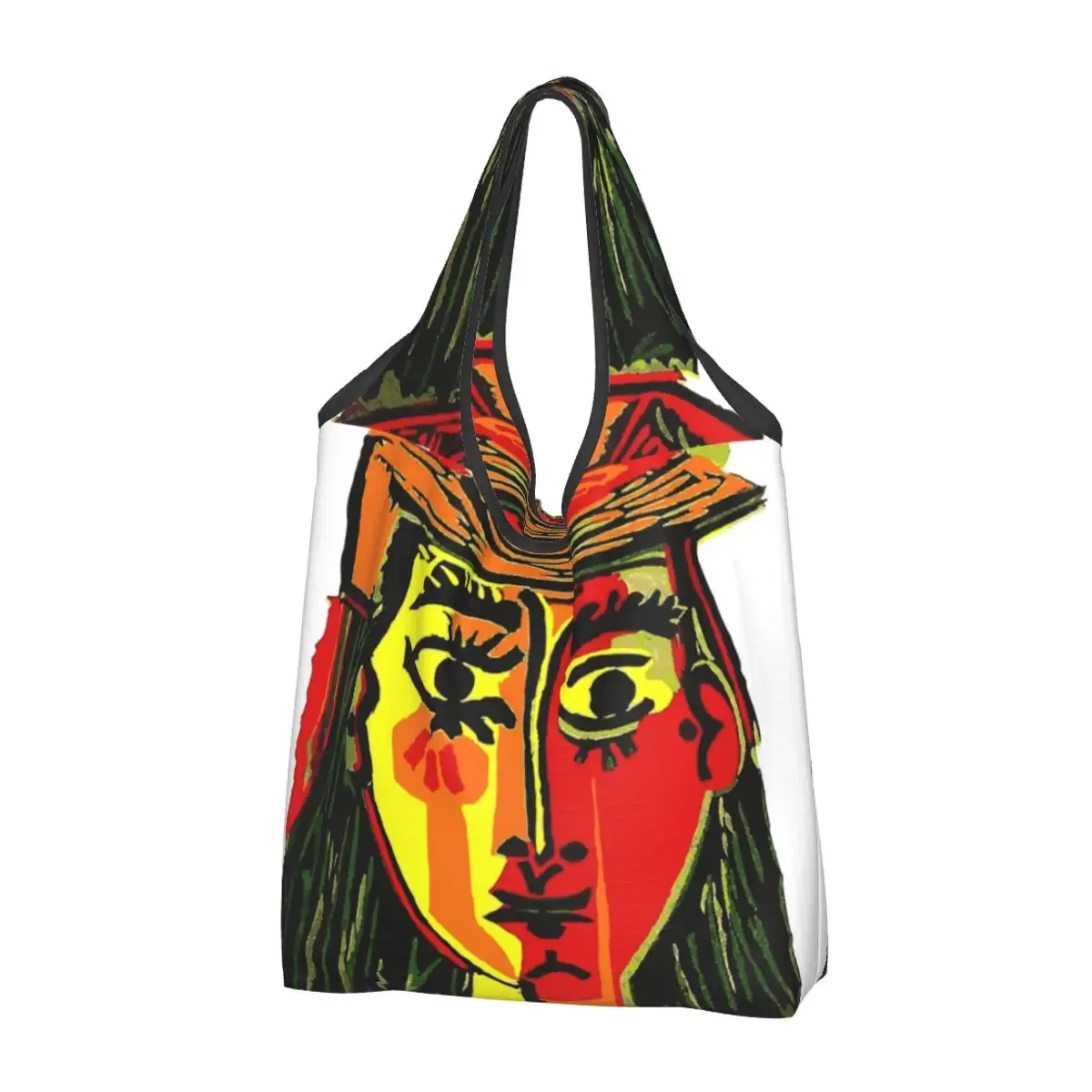 personnalisé drôle espagne pablo picasso guernica shopping sac fourre-tout portable épicerie shopper sac à bandoulière