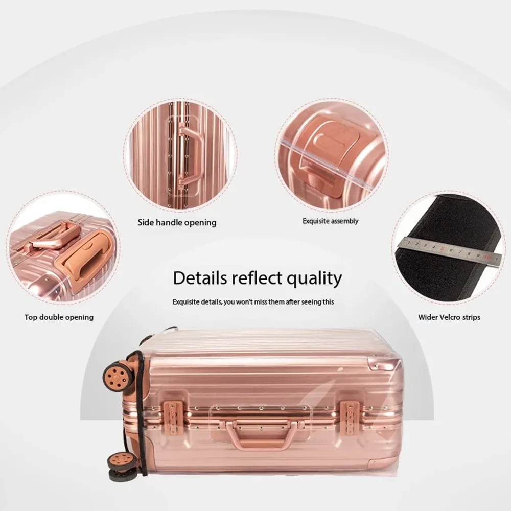 housse de protection transparente et imperméable pour bagages, résistante aux rayures, à la poussière et aux taches, pour valise de 20 à 30 pouces