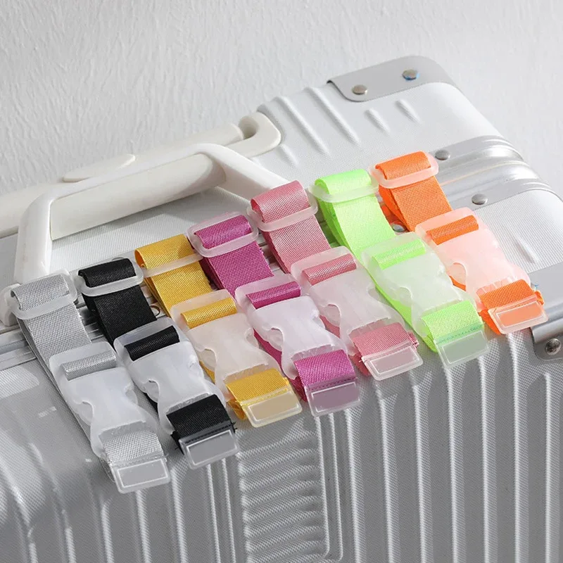 sangles de bagages réglables portables, accessoires de bagages à roulettes en nylon, sangles à boucle suspendues, sangles de sac de valise, crochets de verrouillage de ceinture